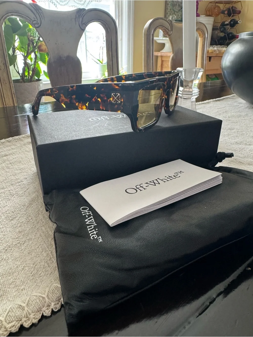 Off-White Chester Sunglasses in the Havana/Camel colorway